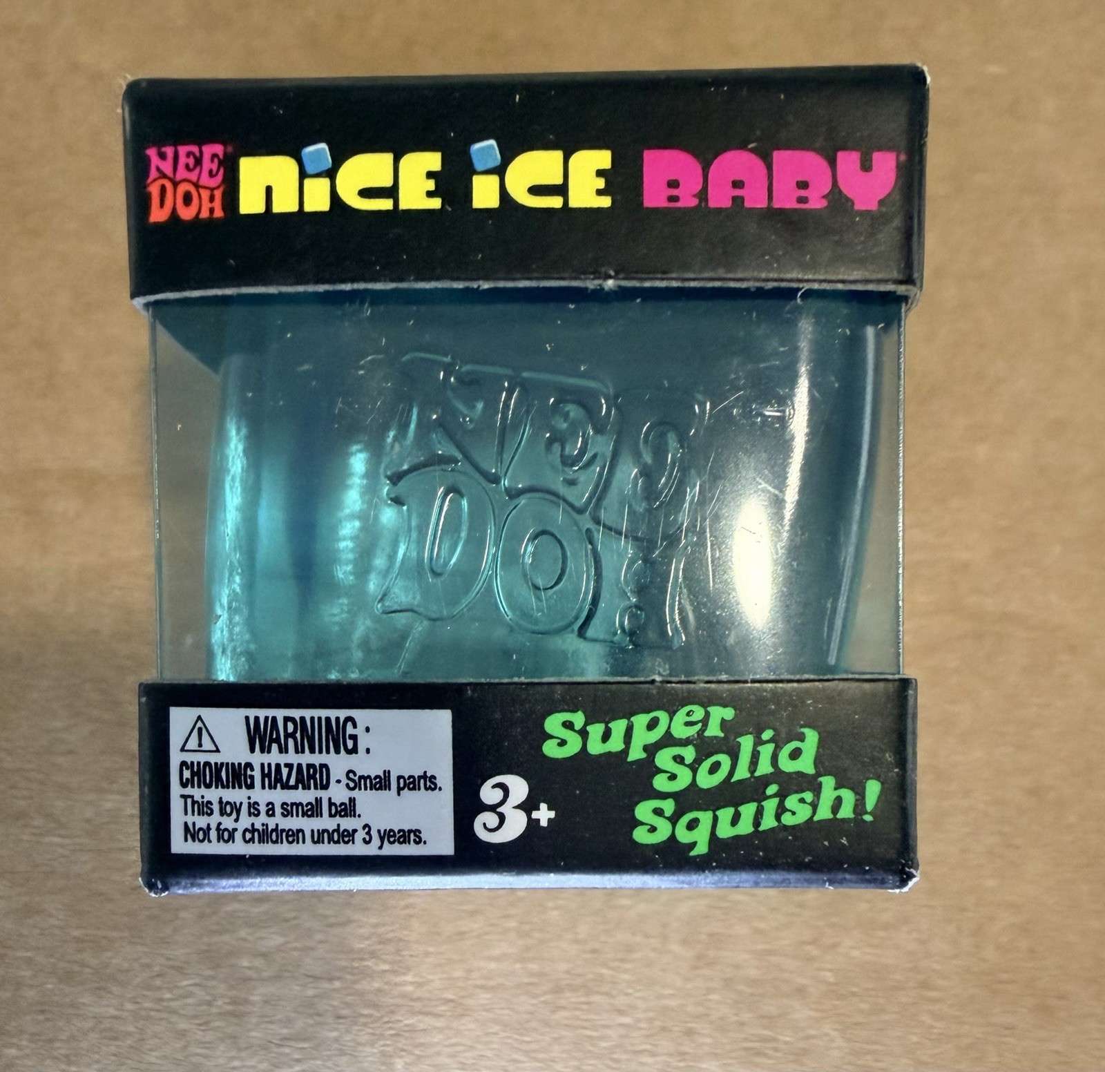 Blue NeeDoh Viral Nice Ice Baby Sensory Squish Cube Super Solid Stress Toy