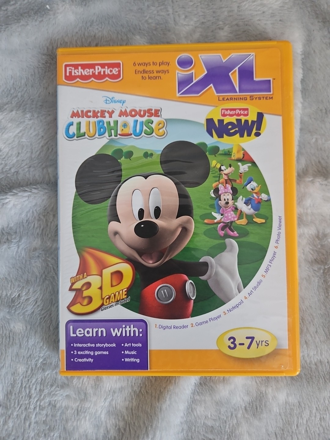 Fisher Price iXL Learning System Games Lot of 4 Games Cars Shrek Mickey Mouse