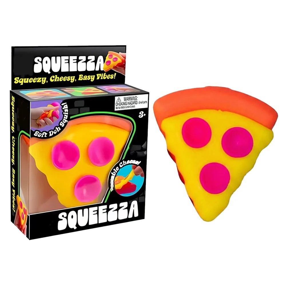 Rare NeeDoh Squeezza Pizza Nee Doh Squeeze Fidget Toy Pink Crust 1 random color