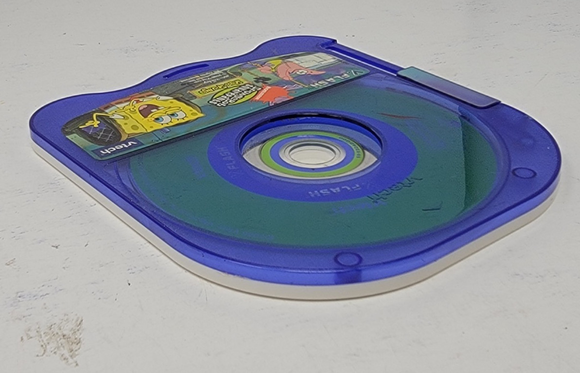 VTech V.Flash Lot of 2 Games Sponge Bob Squarepants & The Incredibles (Untested)