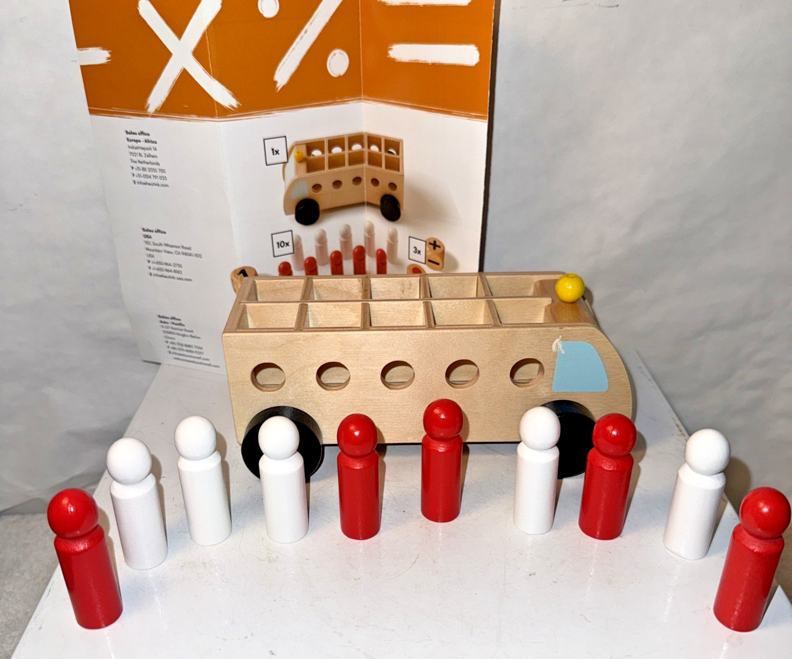 Toys for Life MATHEMATIC BUS I learn to count up to 10 wood Dutch modern design