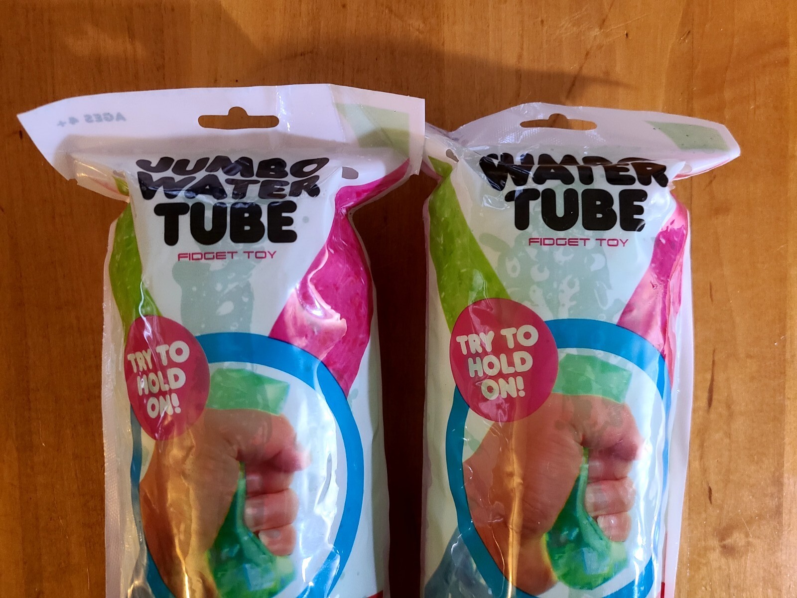 Big Time Toys Jumbo Water Tube Fidget/Sensory Toy Water Tubes Shiny Foil -2 Pack