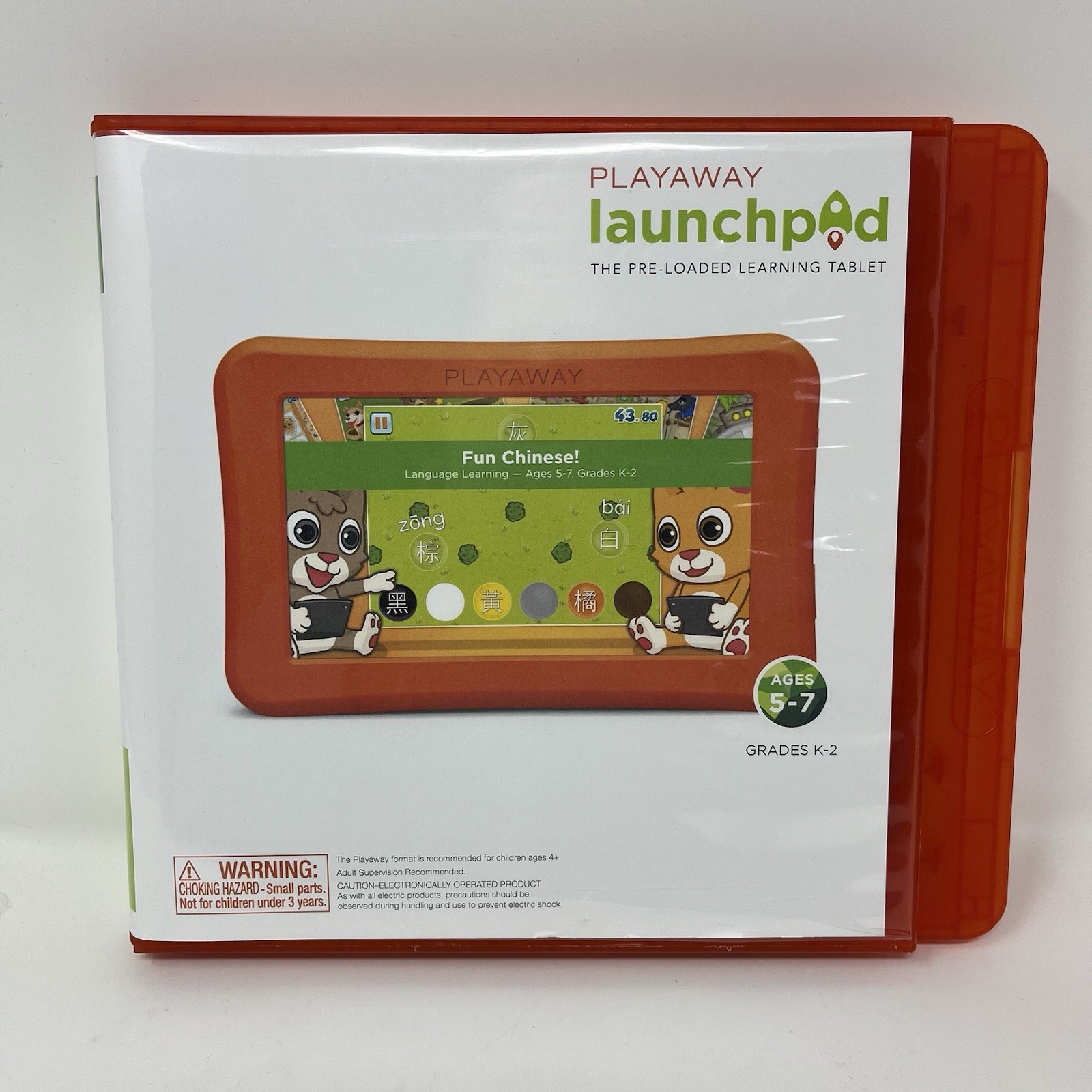Playaway Launchpad Preloaded Learning Tablet Fun Chinese! W/Charger & Case WORKS