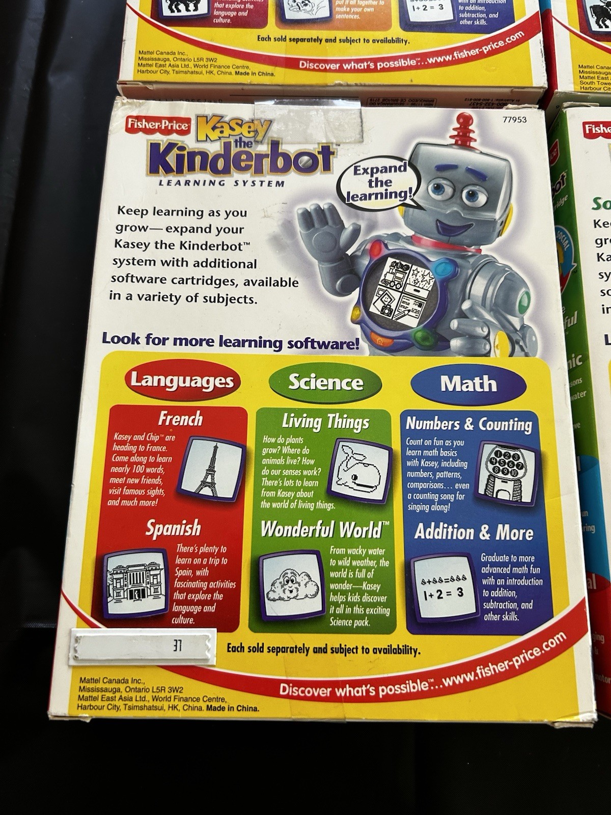 NEW Lot Fisher Price The Kinderbot Kasey Learning Robot Game Cartridges Software