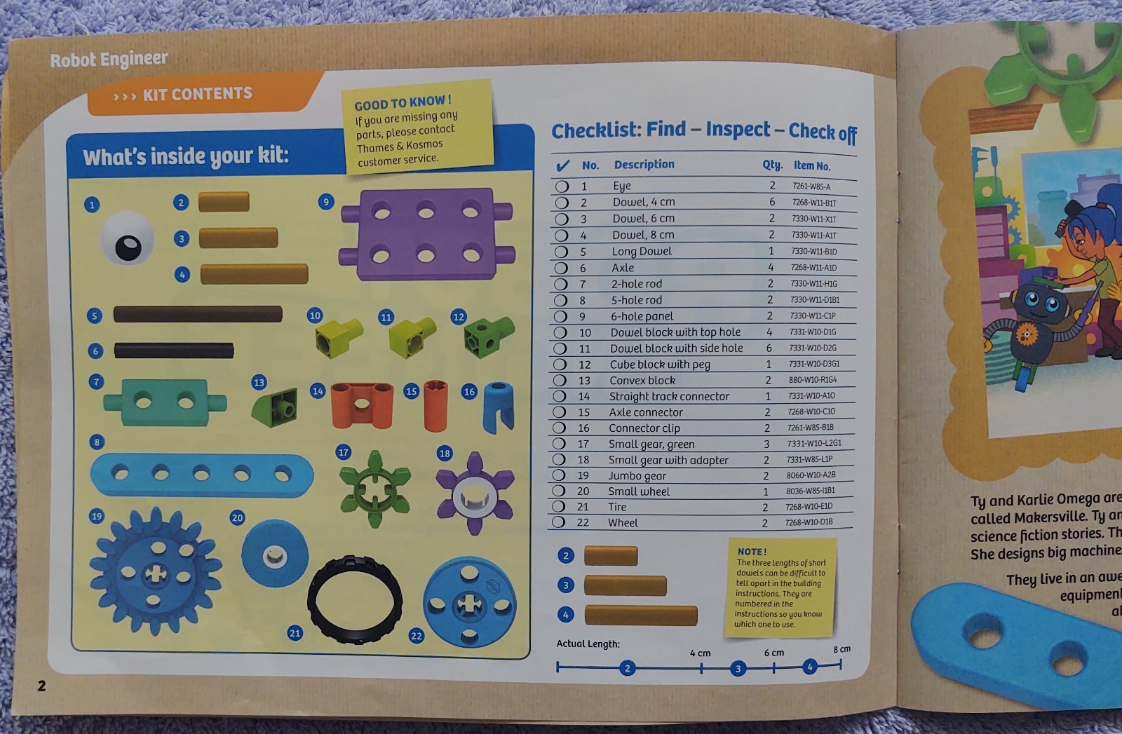 Thames & Kosmos, Kids First, Robot Engineer Kit & Storybook (w/storage case)