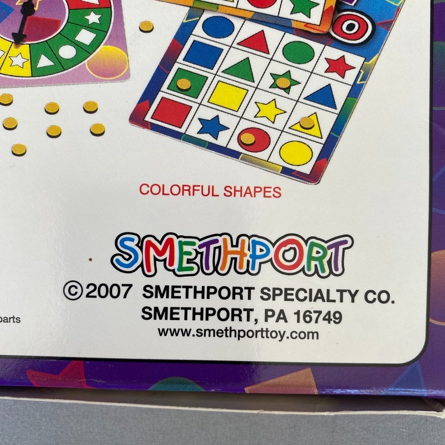 Smethport Magnetic Color & Shape Bingo Game 2007 2-4 Players Ages 4+ USA