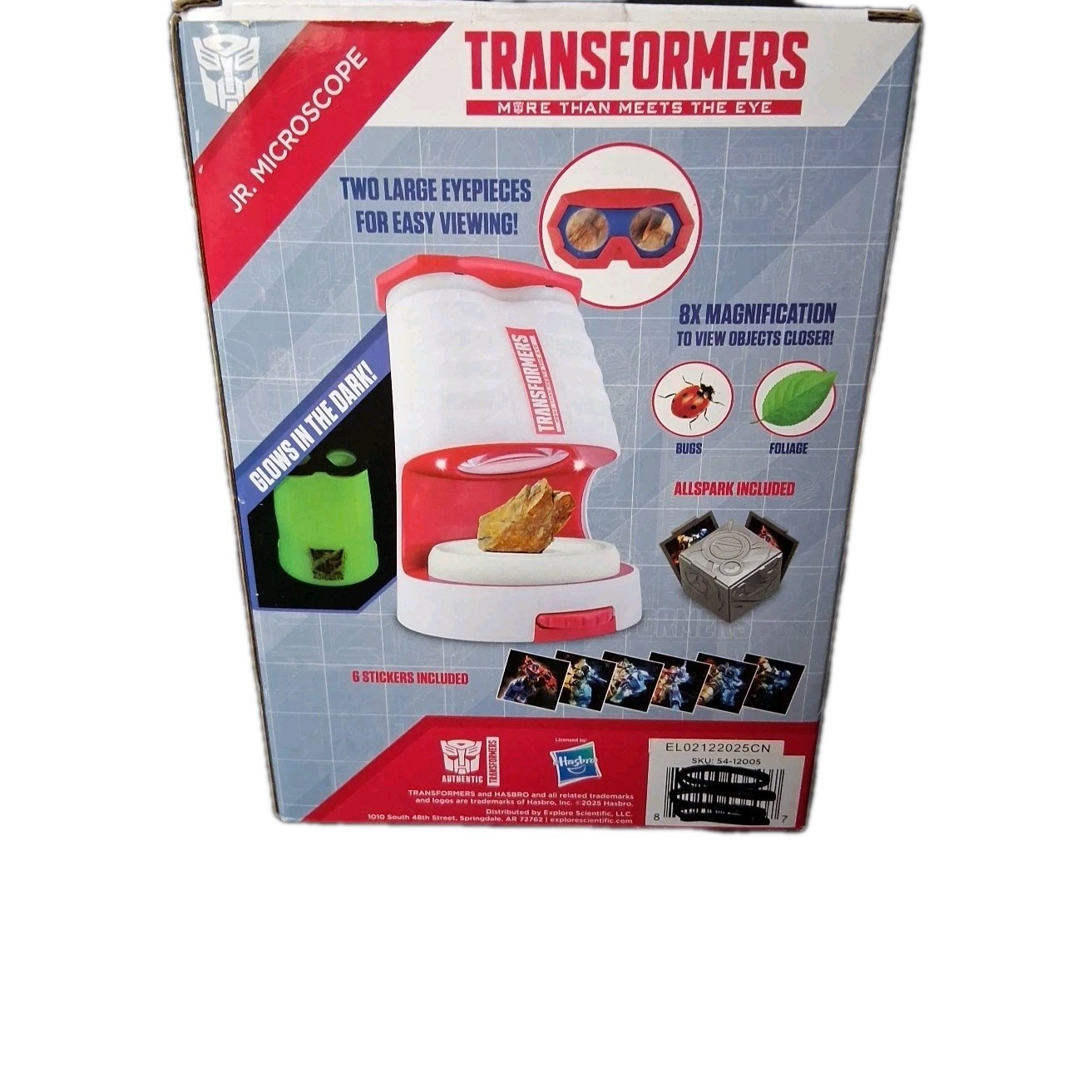 Transformers Jr. Lighted Microscope 8X Magnification New In Box
