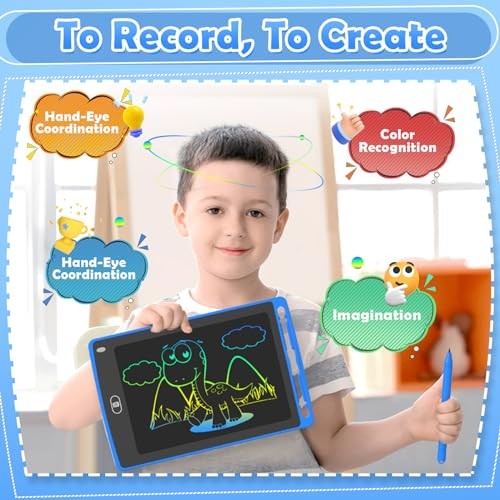 LCD Writing Tablet for Kids, 8.5 Inch Colorful Doodle Board Drawing 4 Pack