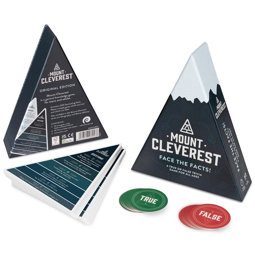 MOUNT CLEVEREST – True or False Trivia Game Fun Family Card Game OY