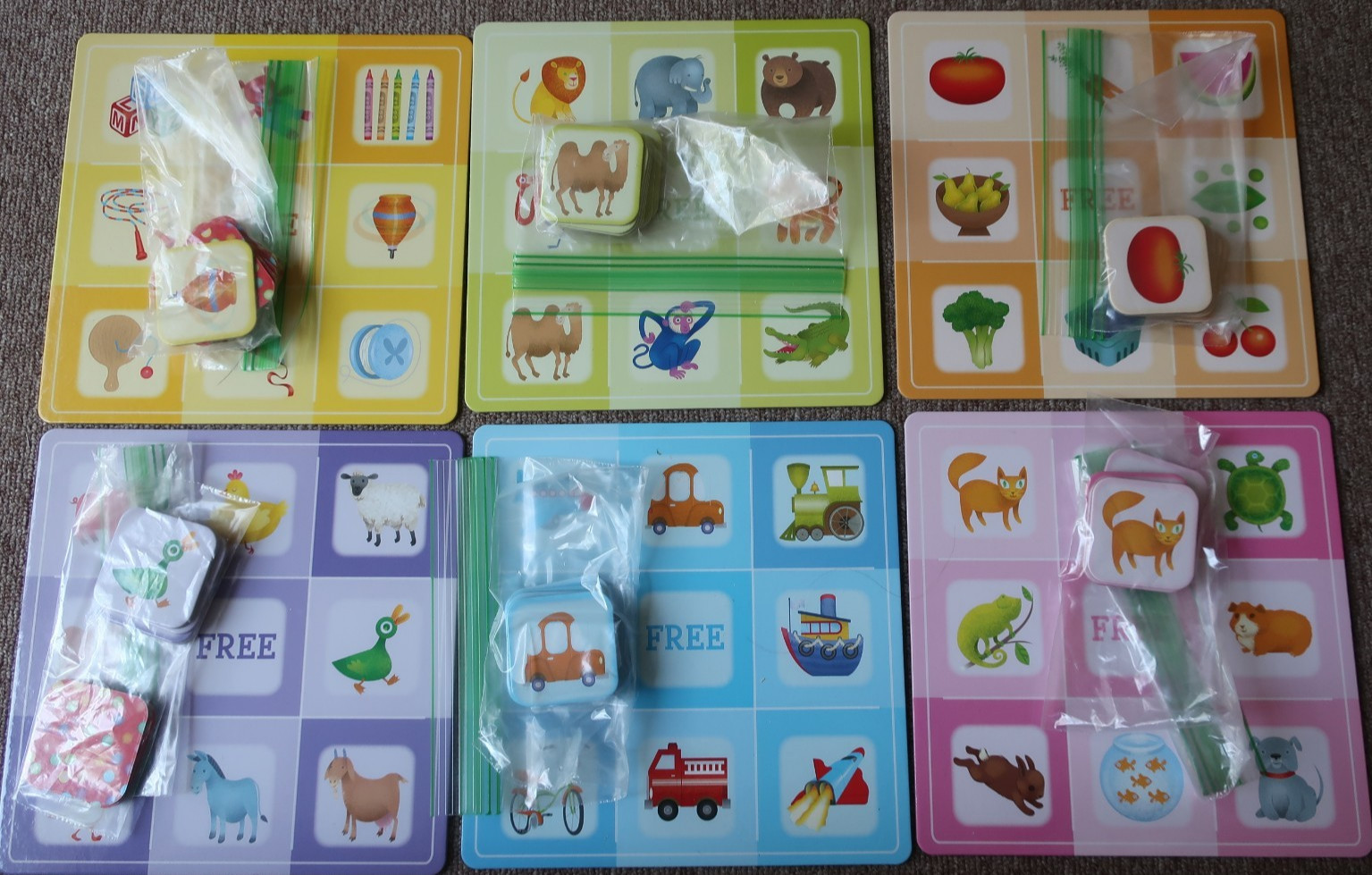 3 Pre-School Games; Things in My House, Lotto, Memory–All Complete