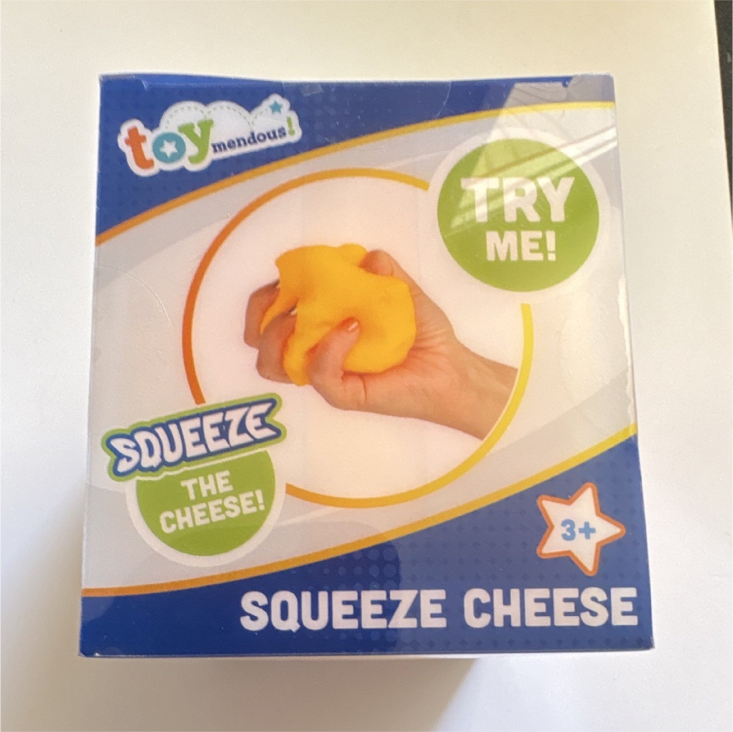 Toymendous Squeeze Cheese Tactile Squeeze Toy Yellow SQUEEZE CHEESE Age 3+