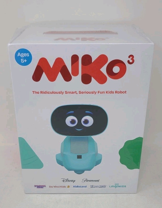 Miko 3 AI Powered Smart Pixie Blue Kids Robot with Learning Apps and Games. New