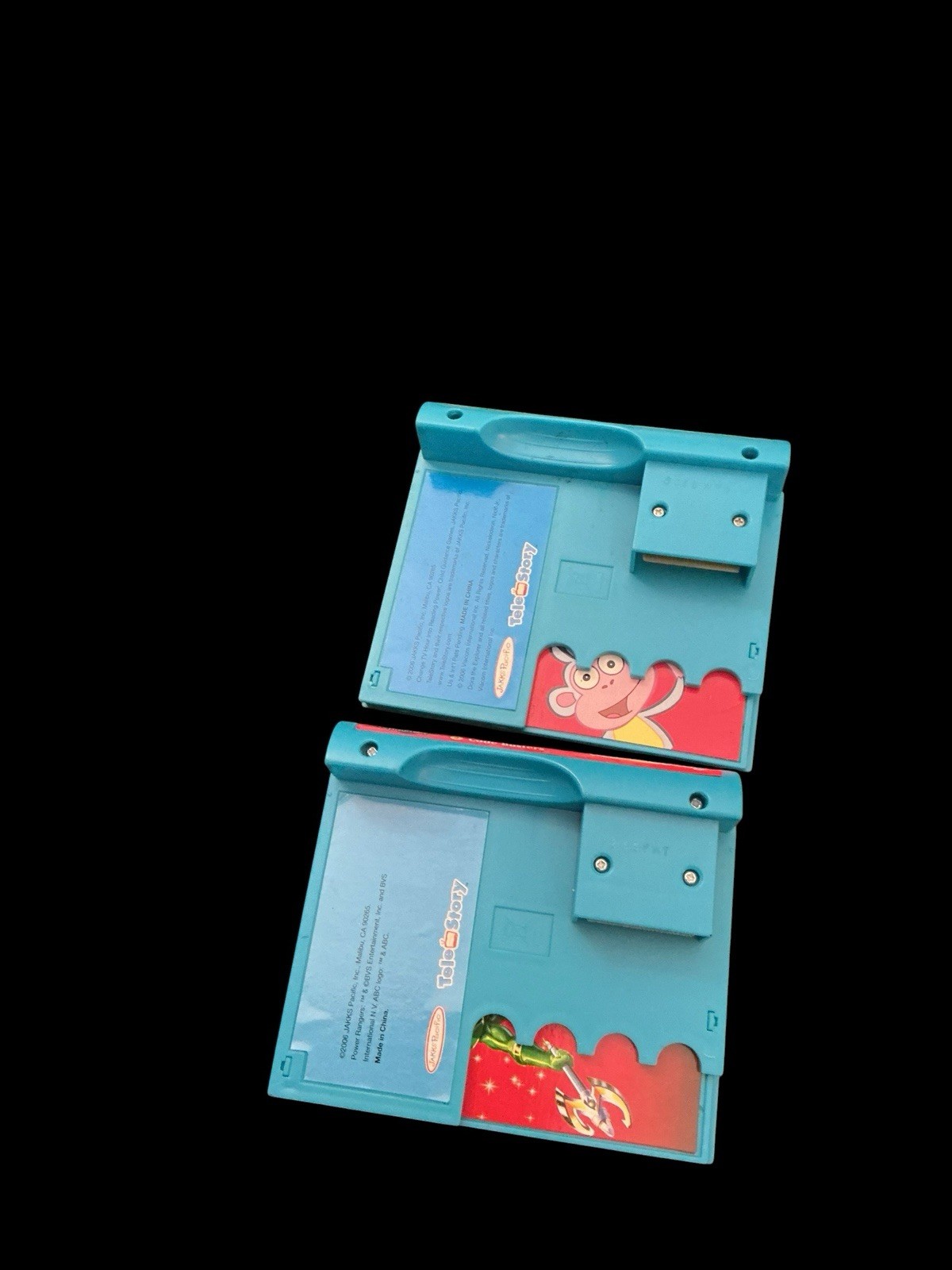 Tele Story Cartridge Lot, Dora and Power Rangers, Set of 2