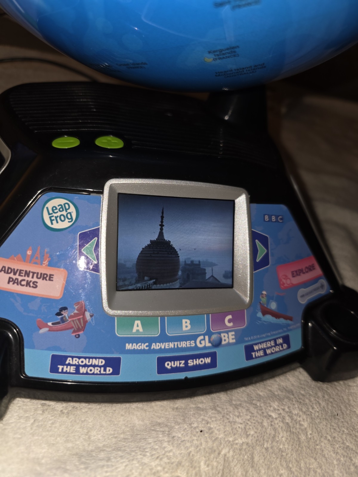 LeapFrog 80-605400 Magic Adventures Globe Educational Toy Tested New Batteries