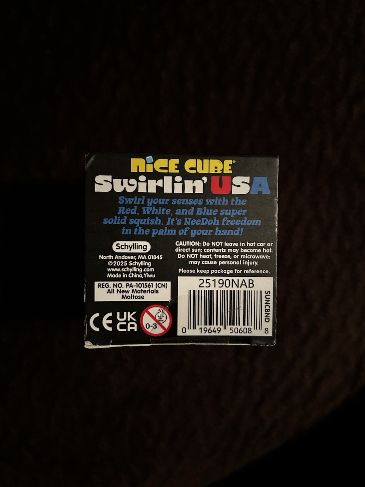 NeeDoh Nice Cube Swirlin’ USA cube. Brand new never opened 100% authentic