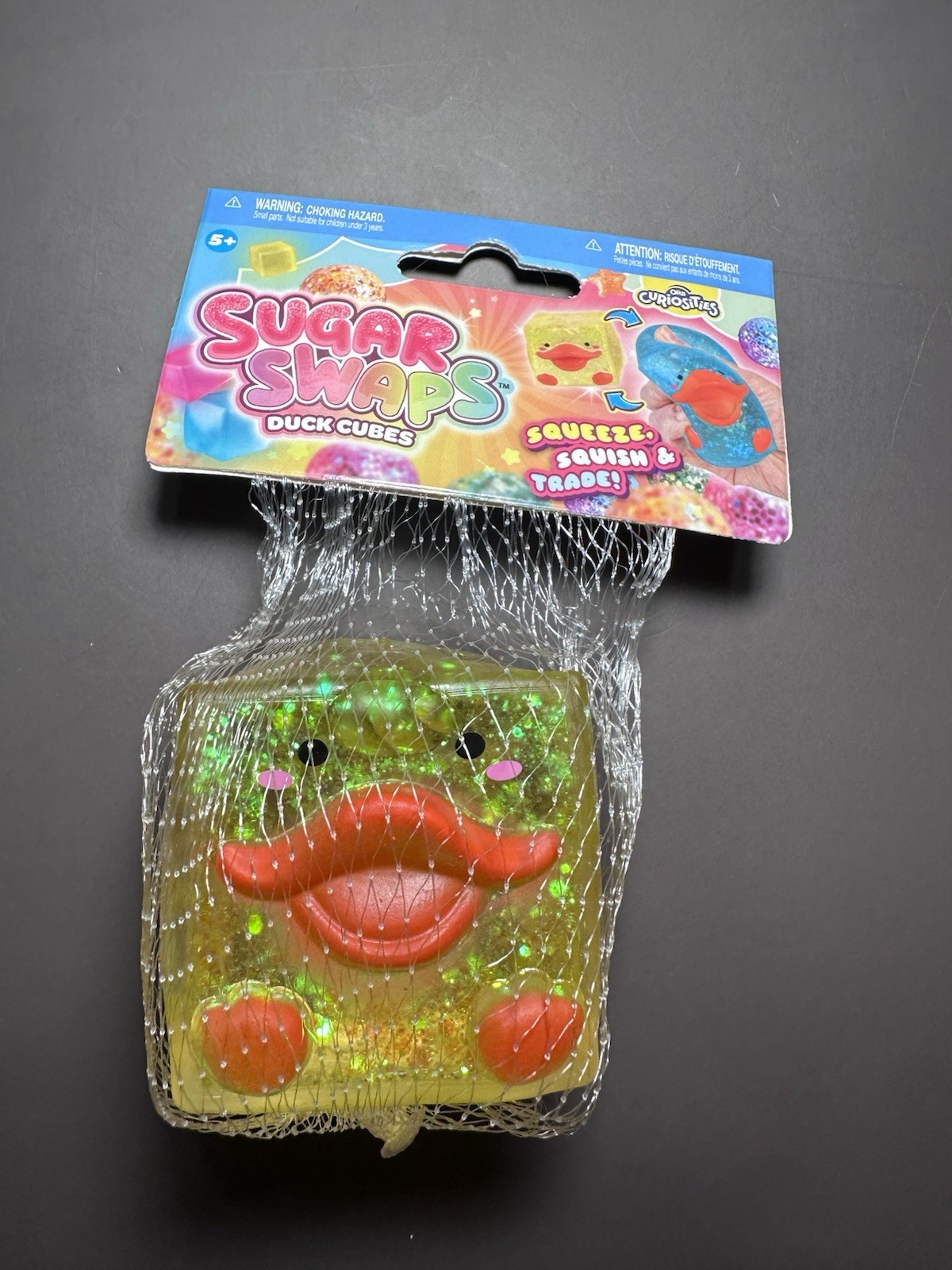 Sugar Swaps Duck Cube – Yellow -Squishy Fidget Sensory Toy