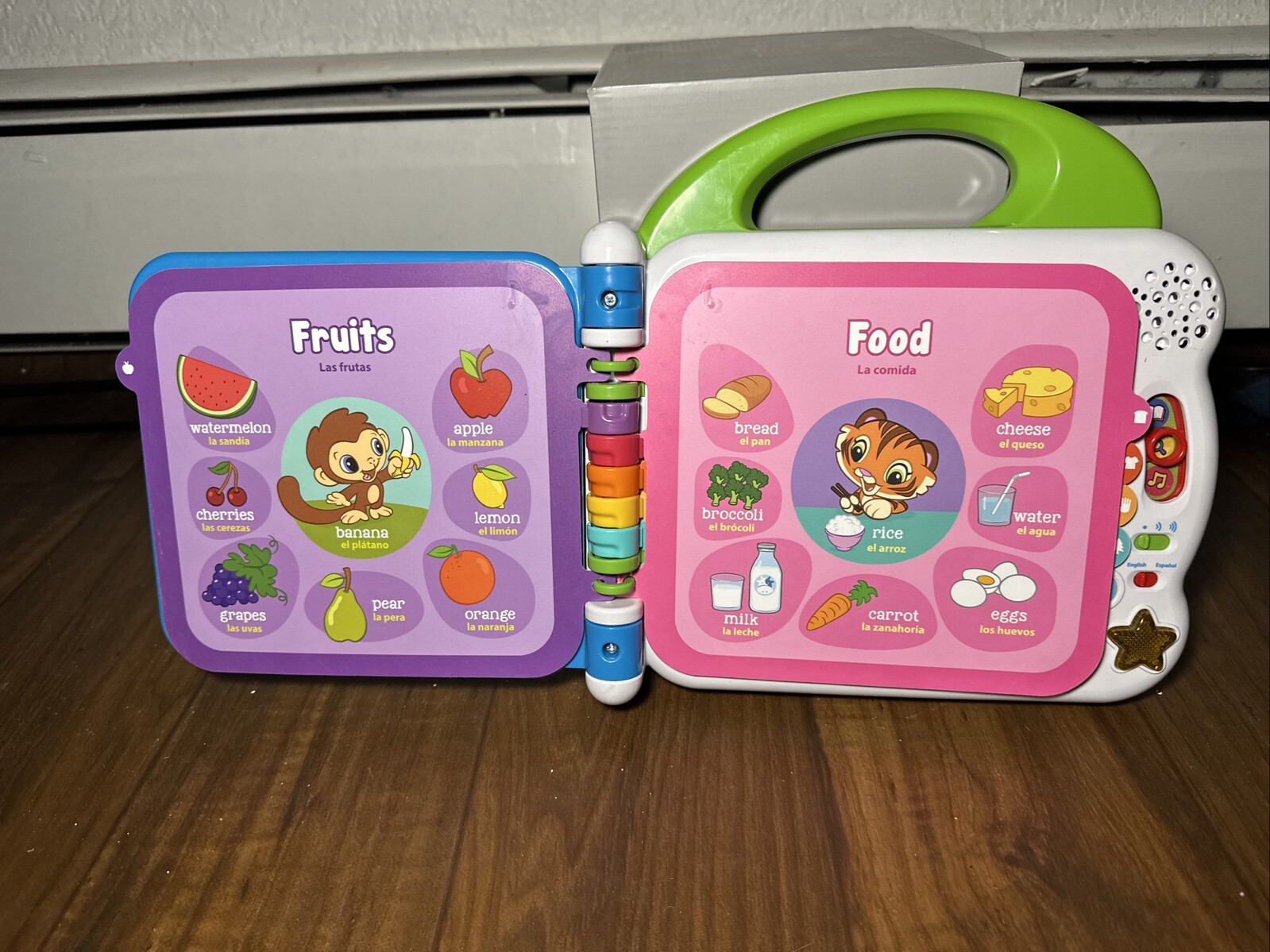 LeapFrog Learning Friends 100 Words Book, Spanish + English – Tested Working