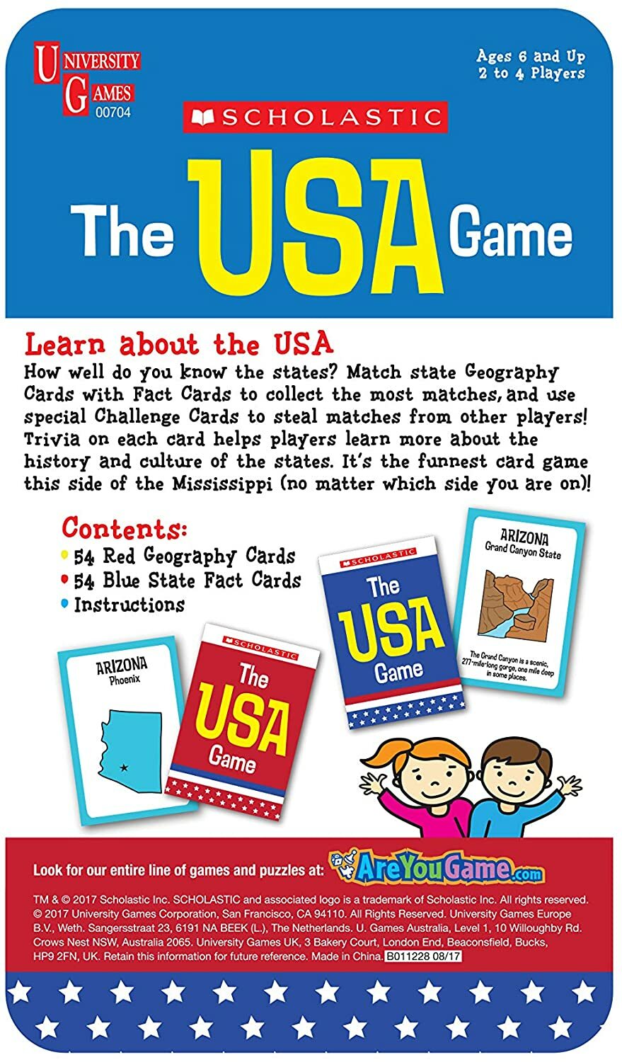 The USA Game – University Games Scholastic – Ages 6+ | 2-4 players