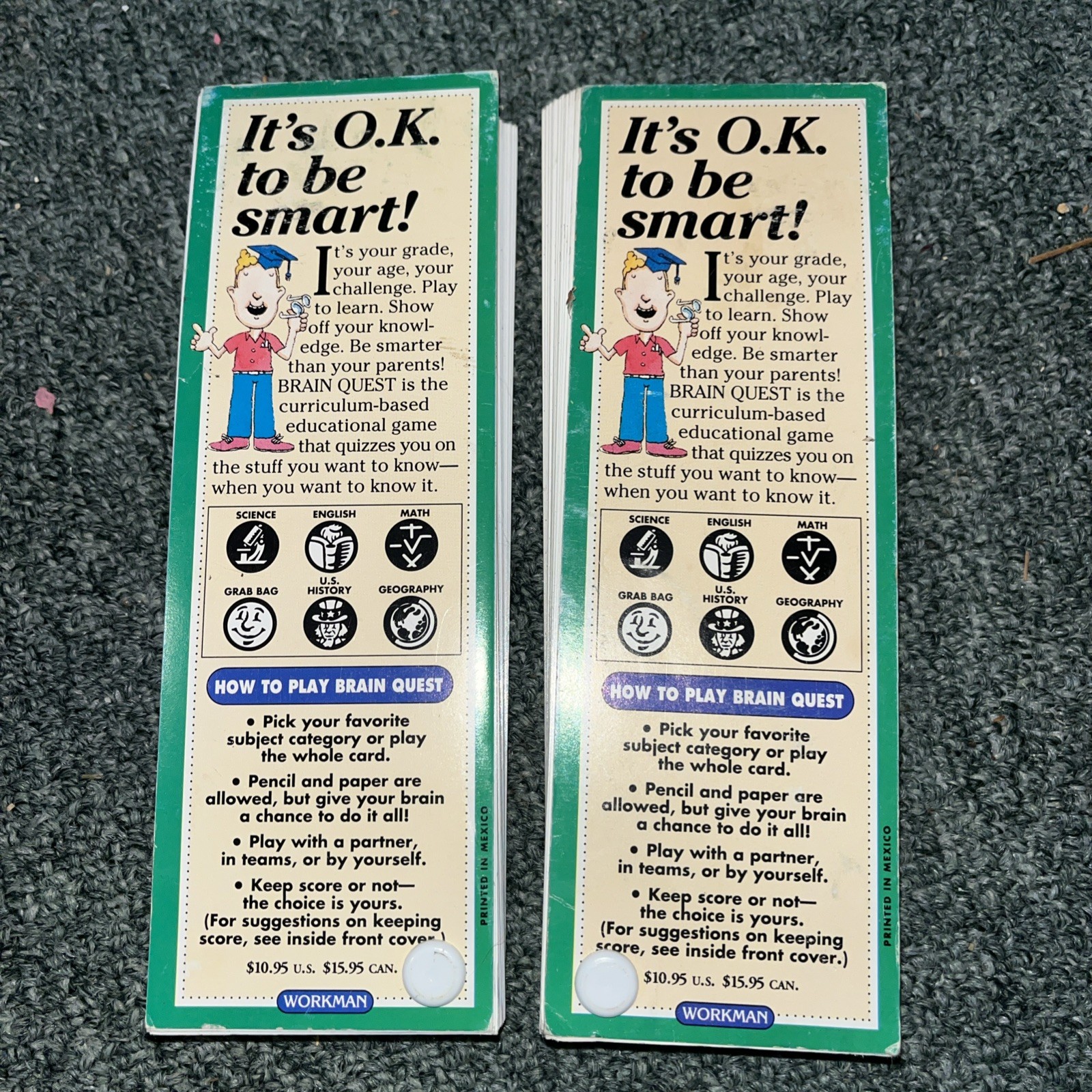 Brain Quest Vintage 1992 Edition – 1500 General Knowledge Q&A for Ages 9-10