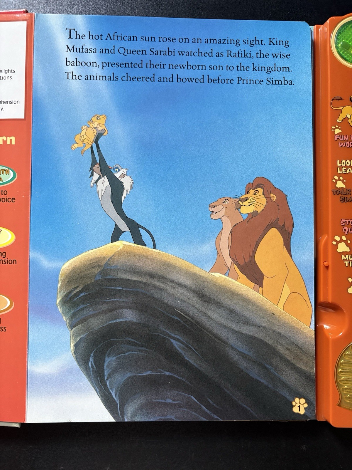 Vintage VTech Disney The Lion King Born to Be King Electronic Talking Book Works