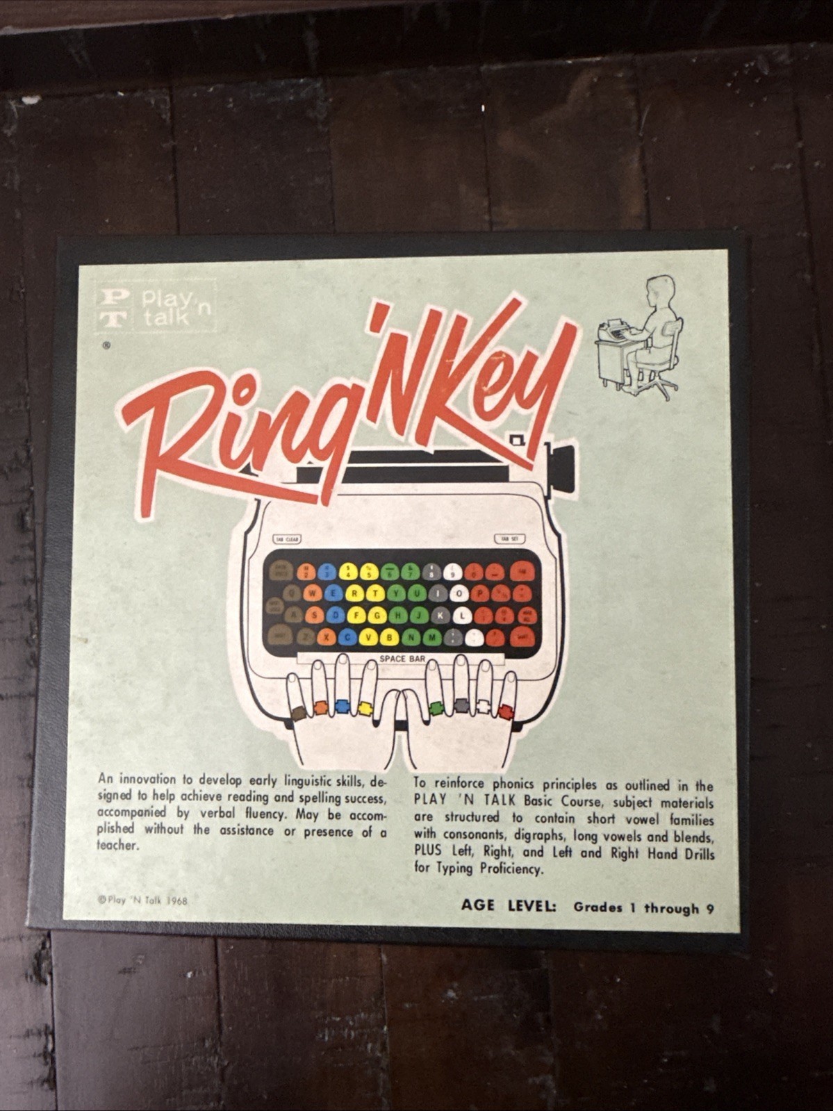 VTG Play ‘N Talk Ring ‘N Key MCM Typing System LP Record Stickers Rings