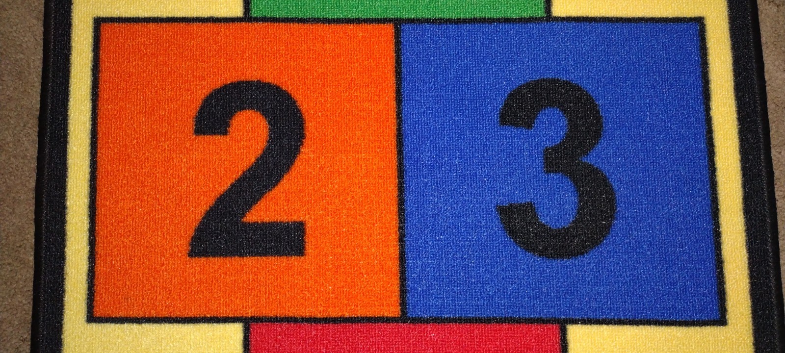 Hopscotch Rug Game Multi Color Learning Carpet Educational Kids Floor Mat