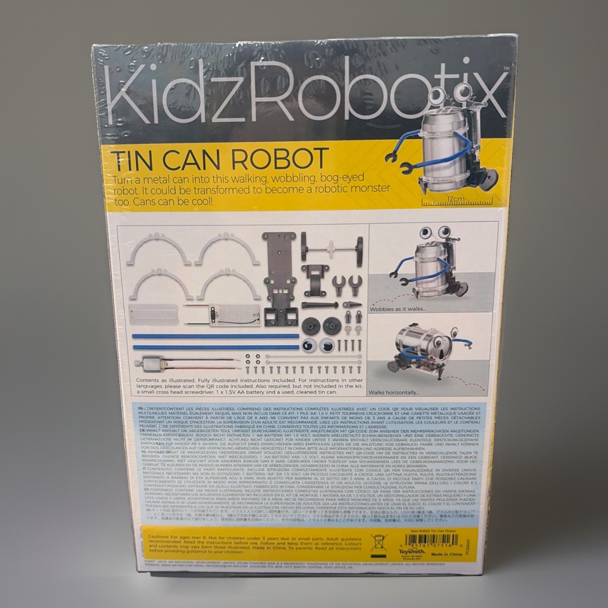 New Kidz Robotix Tin Can Robot – 4M STEM Toy Project Factory Sealed