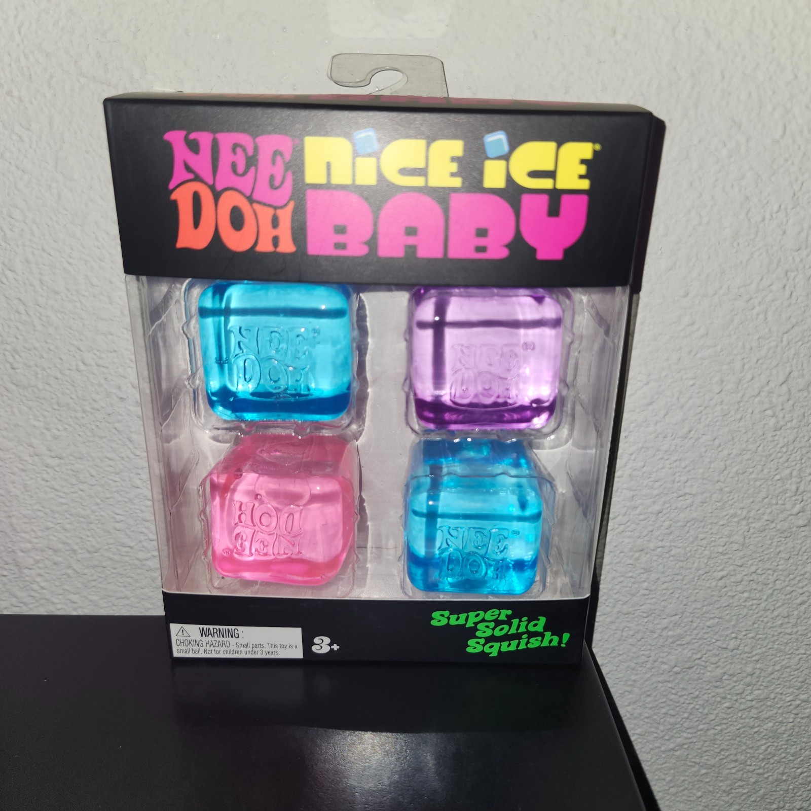 NeeDoh Nice Ice Baby 4 pack Nee Doh Mini Nice Cubes Pink Blue Purple NEW SEALED