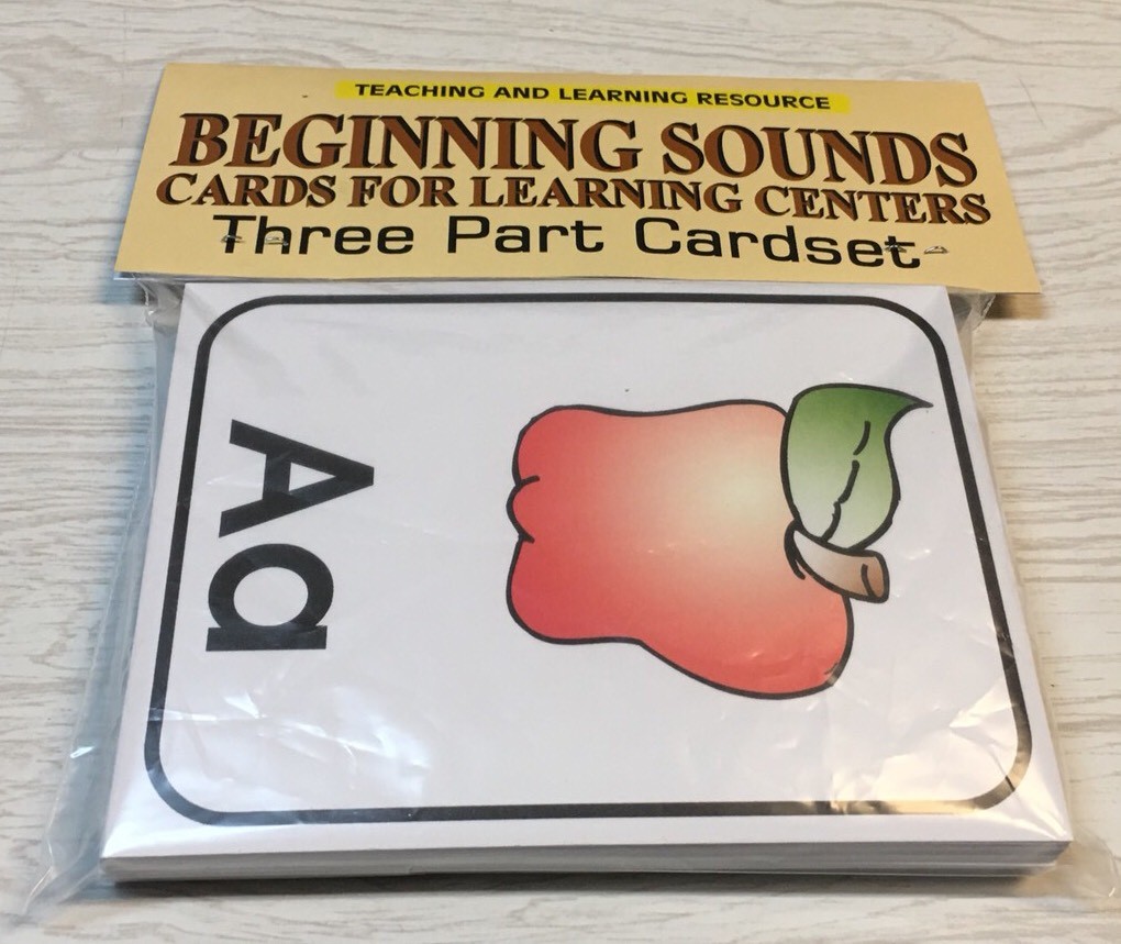 Montessori – Beginning Sound – Cards for Learning Center – Three Part Card set