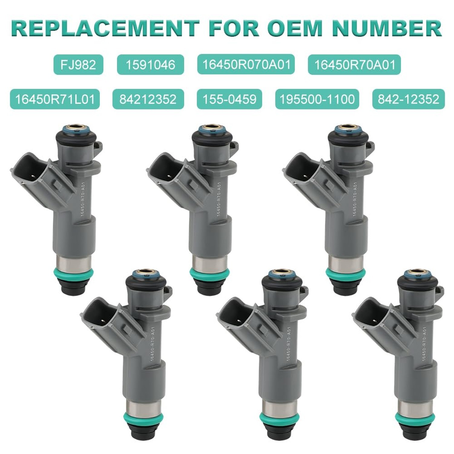 Fuel Injectors Replacement for 16450R70A01 FJ982 16450-R70-A01 195500-1100 | …