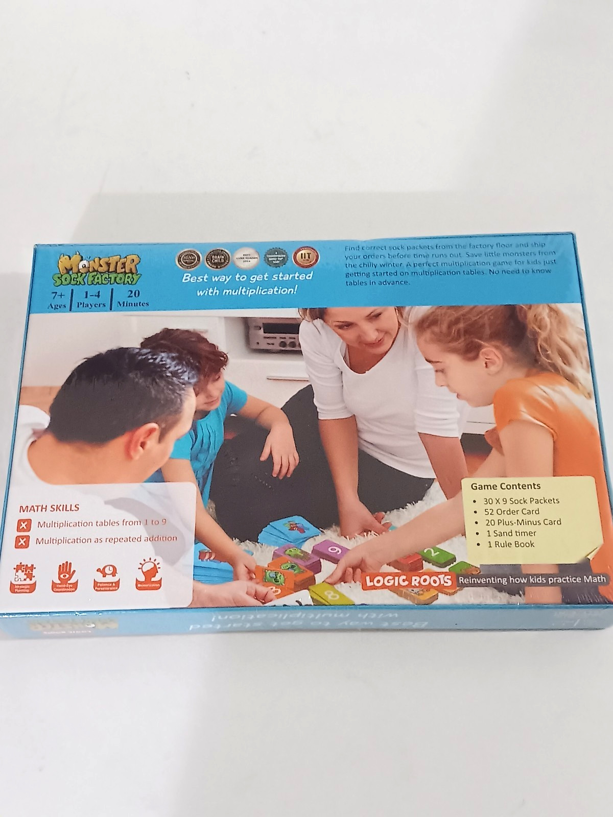 MONSTER SOCK FACTORY Logic Roots Multiplication Learning Math Game NEW/SEALED