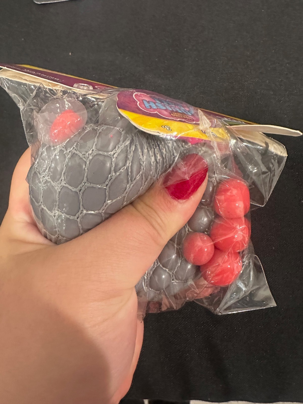 Grin Studios Amazing Slime Squish Ball Color Change Gray to Red NEW Official