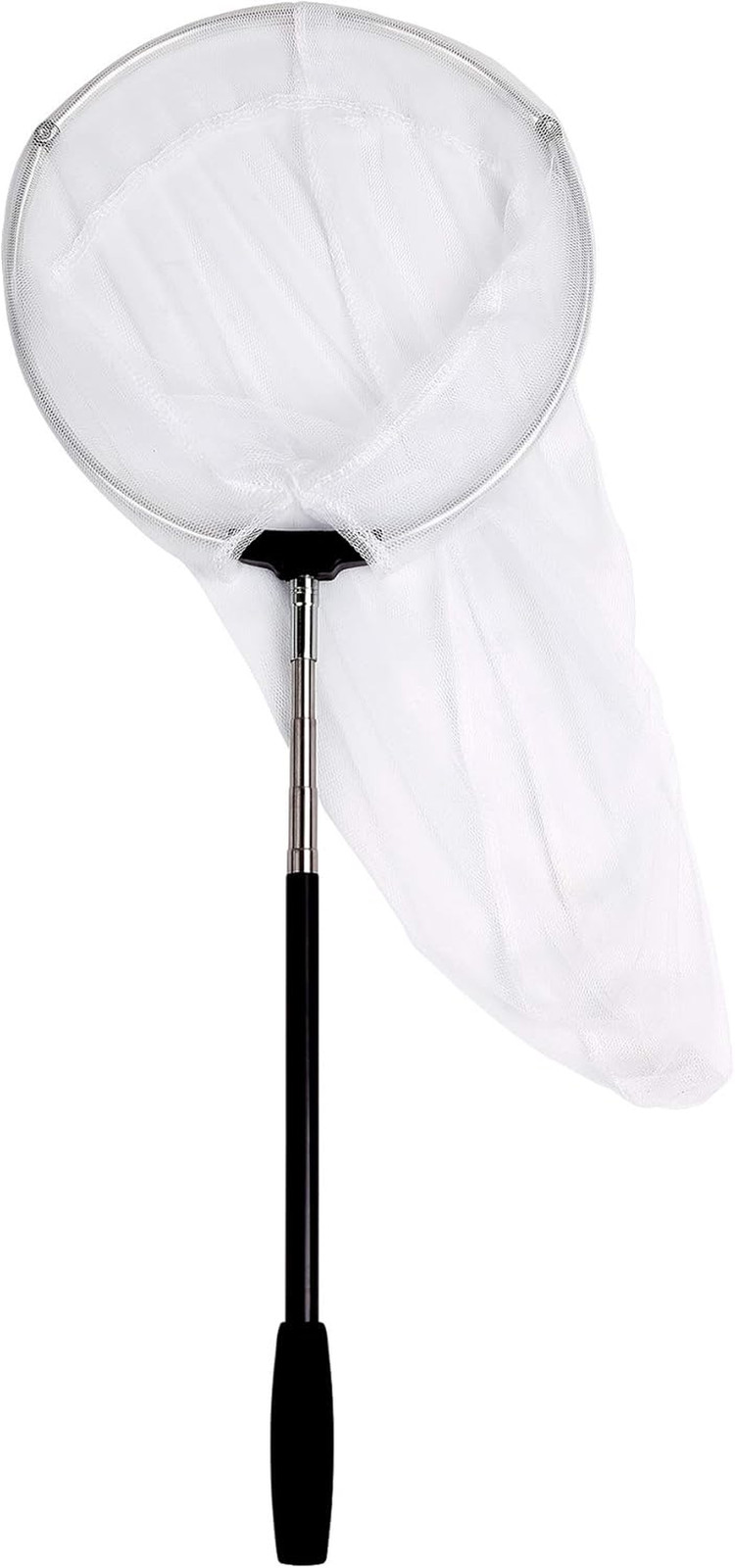 Insect and Butterfly Net with 12″ Ring, 24″ Net Depth, Handle Extends to 59 Inch