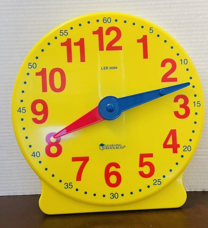 Learning Resources Big Time Learning Clock HomeSchool LER 2094 Demonstration