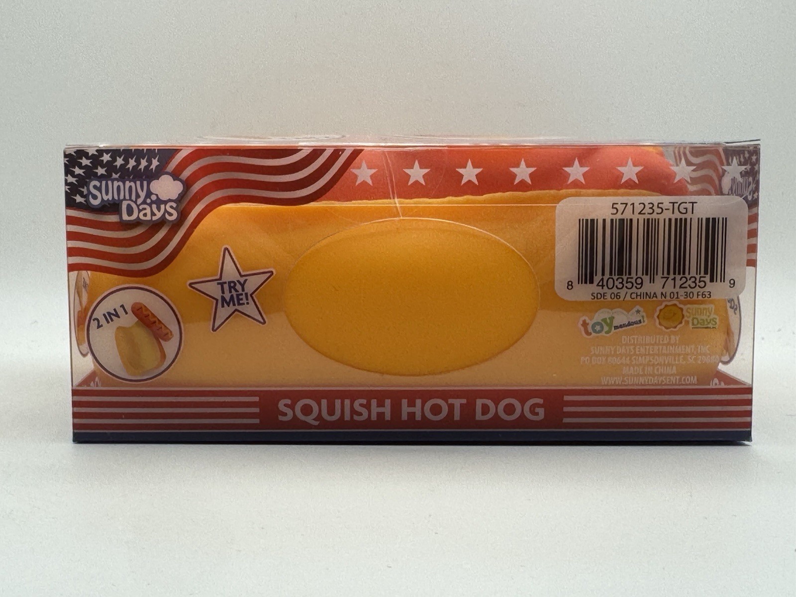 ToyMendous Sunny Days Squish Hot Dog Squishy Toy – NEW IN BOX!!