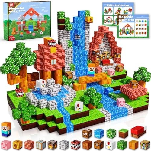 Goody King Magnetic Blocks |100PCS Magnetic Building Cube Game, Constructions…