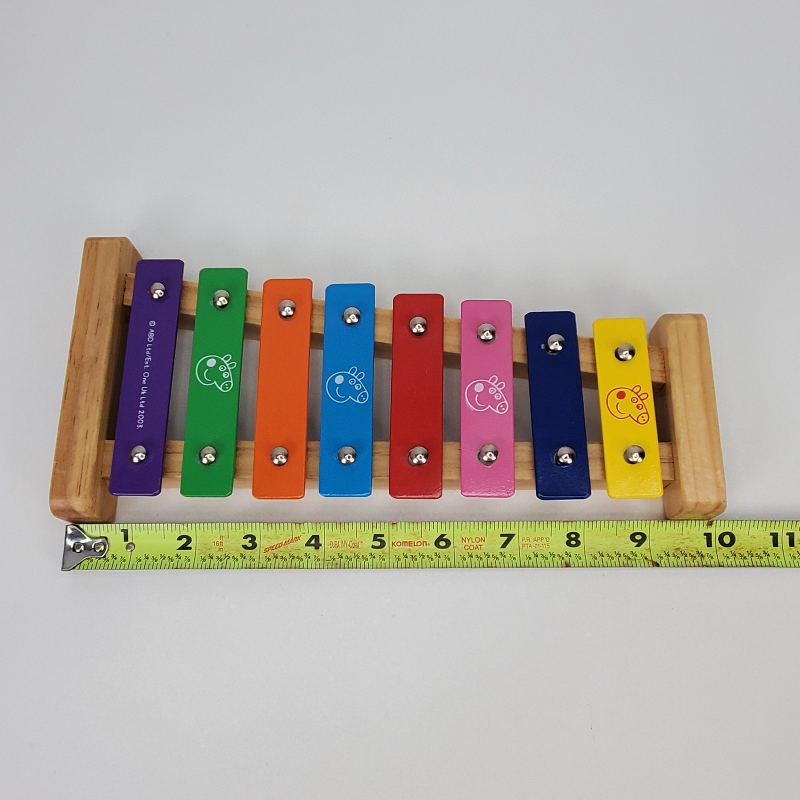 Peppa Pig Wooden Xylophone Musical Toy 8 Note Colorful Metal Bars LB0719
