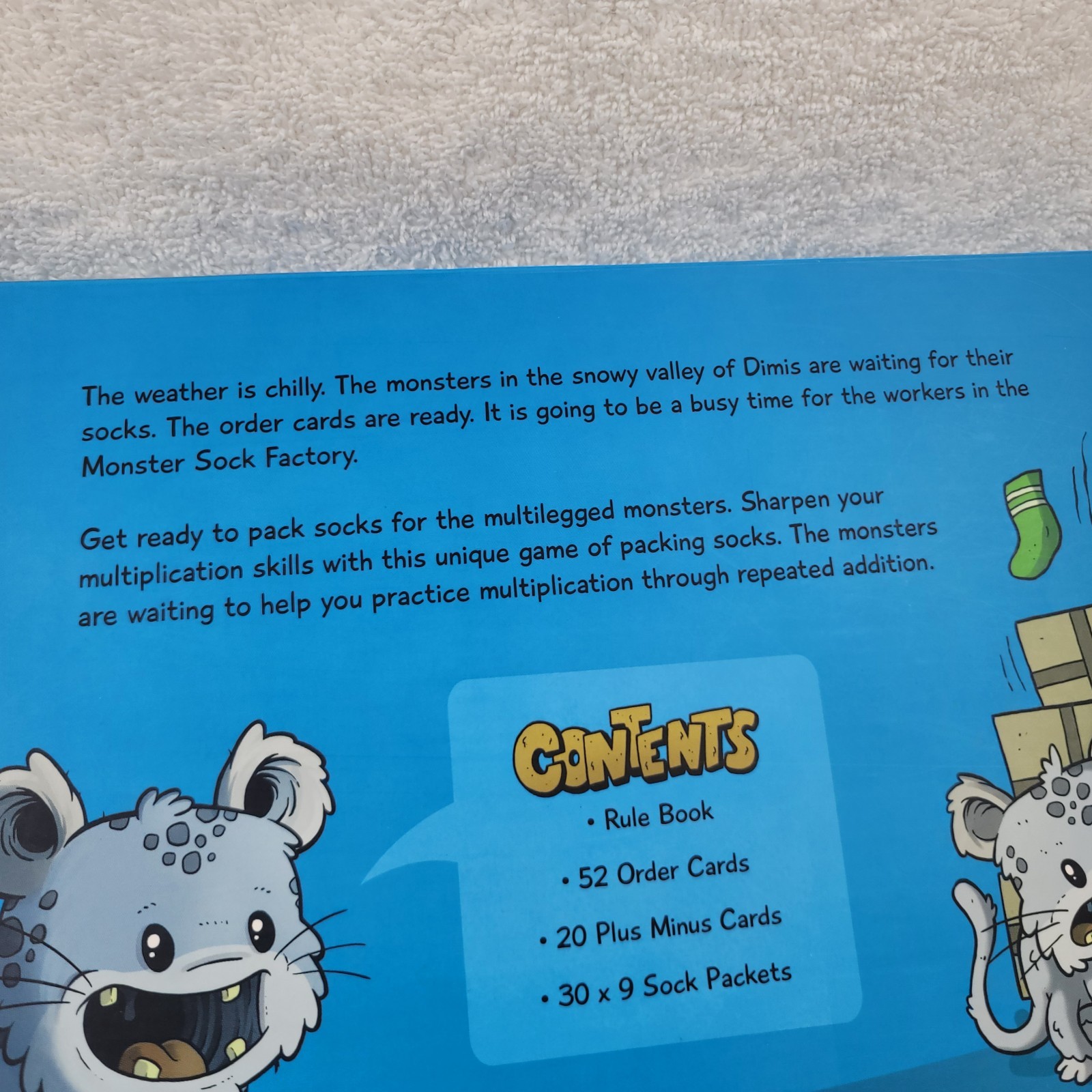 Monster Sock Factory Logic Roots Multiplication Math Game Used Nearly Complete