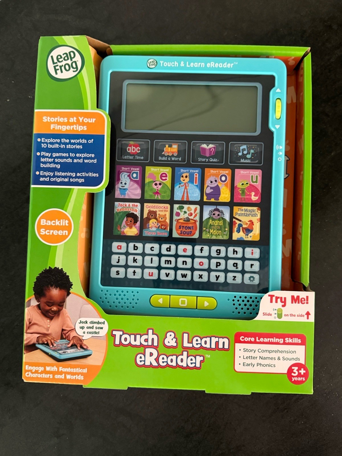 LeapFrog Touch & Learn eReader Blue New in Box NIB Kids Educational Toy