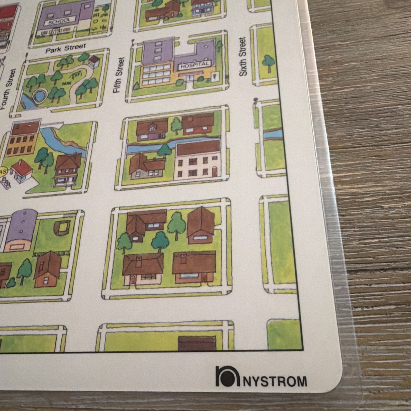 SET 4 matching Pristine 17X11 Laminated double sided Community B1 &B2Map Nystrom