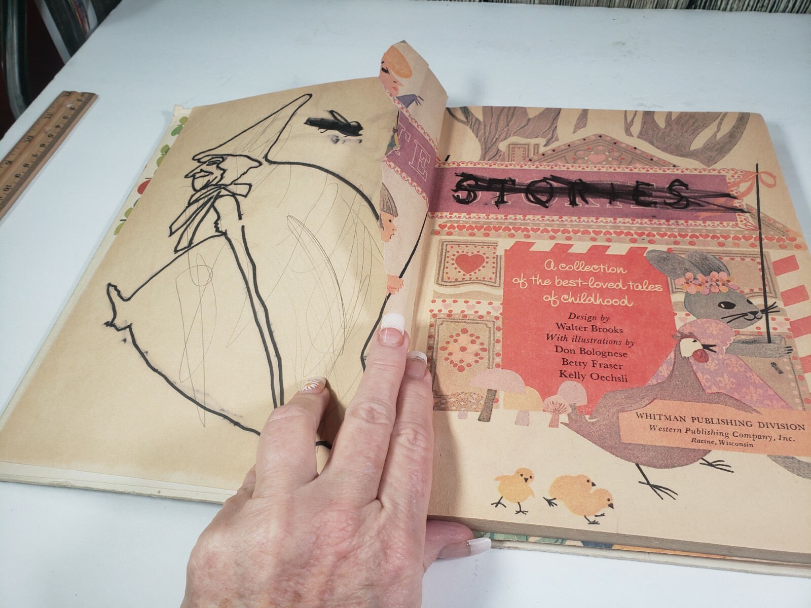 FAVORITE STORIES BOOK Chicken Little Jack & Beanstalk Peter Rabbit Vintage 1968