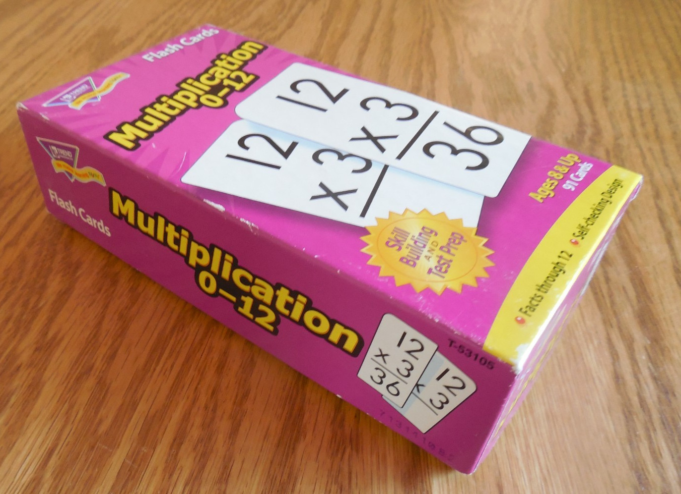 MINT TREND Multiplication 0-12 Flash Cards for Ages 8+ w 91 Self-Checking Cards