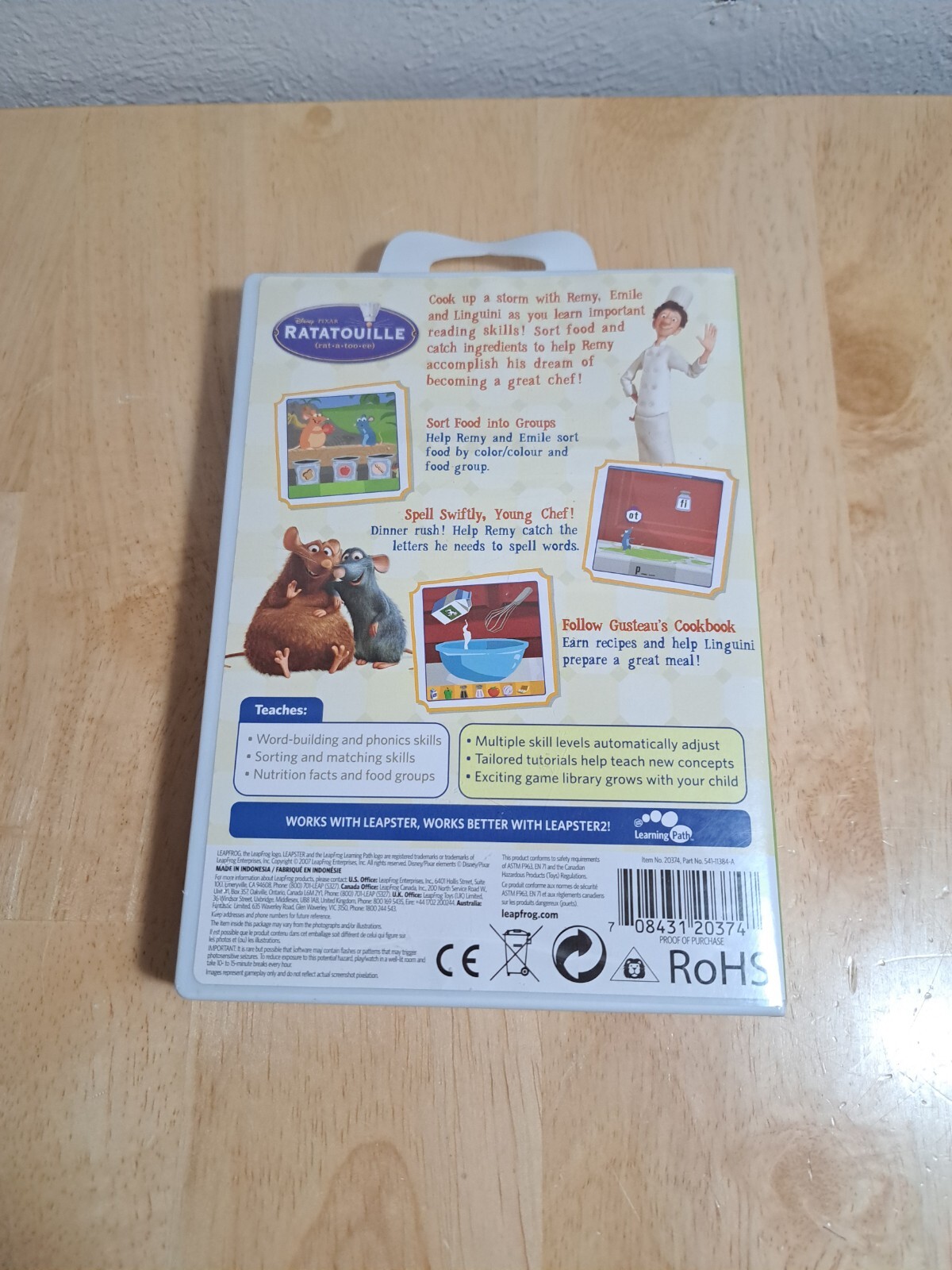 5 Leapster Disney Cars,Toy Story3,Ratatouile,The princess the frog,Tangle Games