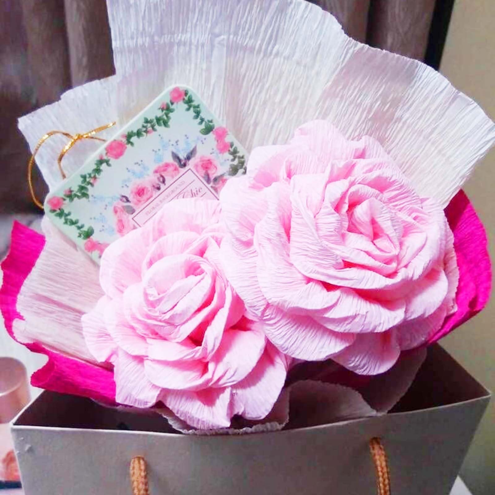 Crepe Paper Flower DIY Kits – green, pink, red, yellow, blue, orange, purple