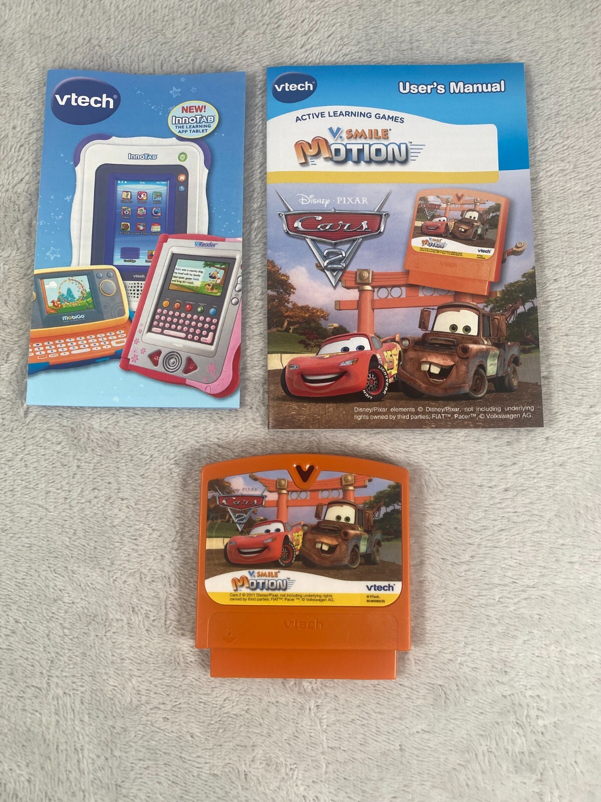 V Tech V Smile Motion Cyber Pocket Cartridge Disney Pixar Cars 2 Game **NEW**