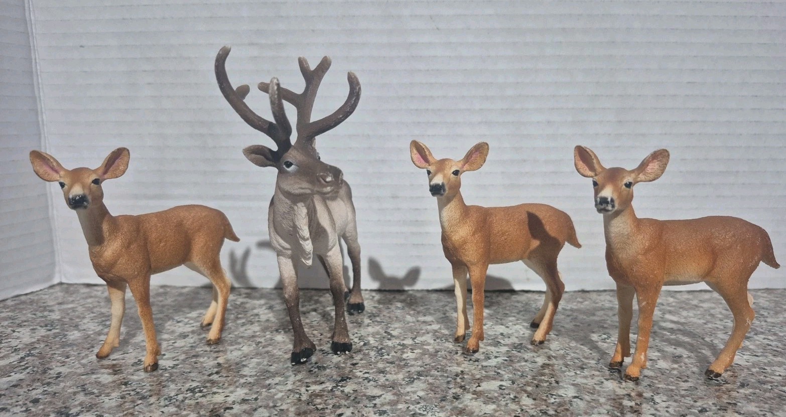 Schleich Deer Buck & 3 Doe Animal Figures 2018-2019