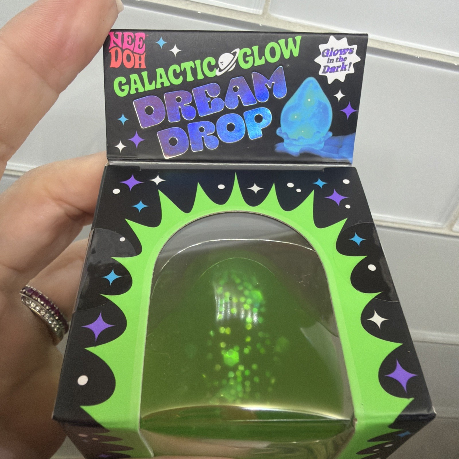 GREEN Needoh Nee Doh Galactic Glow Dream Drop EXTREMELY RARE AUTHENTIC