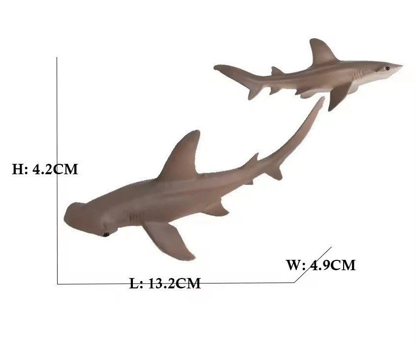 Bonnethead Shark Marine Animal Figure Toy PVC Doll Small Figurine Birthday Gifts