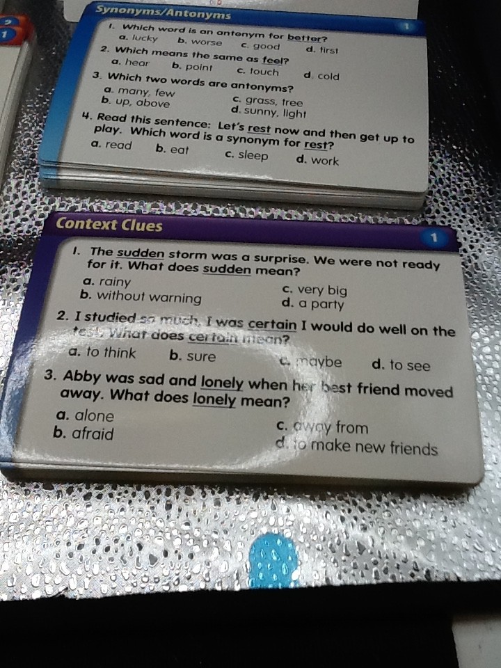 Lakeshore 5 Minute Vocabulary Practice Cards 8+ Homeschool Elementary Complete