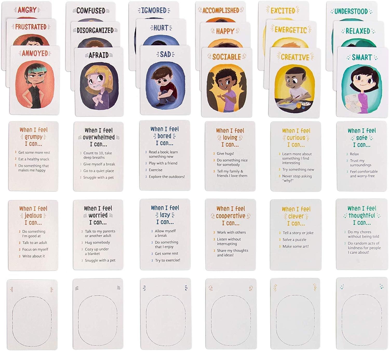 Emotional Intelligence Game for Kids – 50 Scenario & Reaction Cards